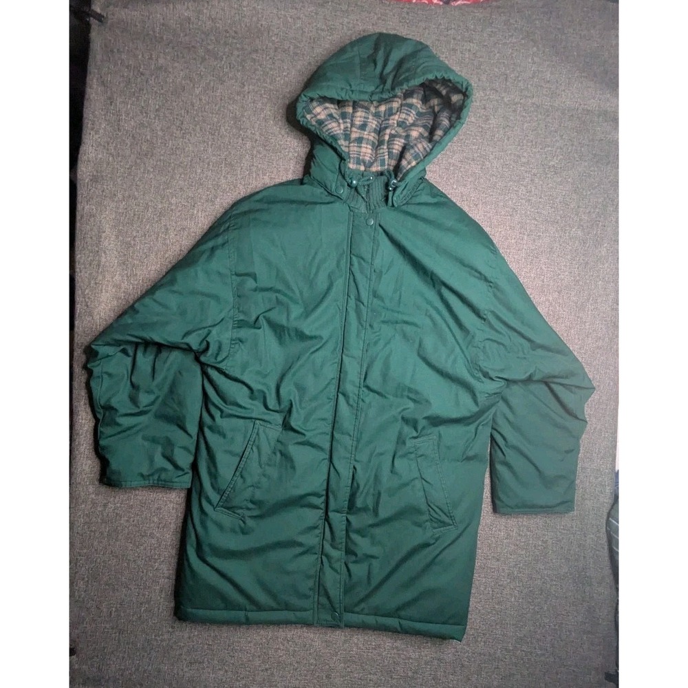 Vintage Middlebrook Park Flannel Lined Rain jacket Hooded Insulated 80s L Coat